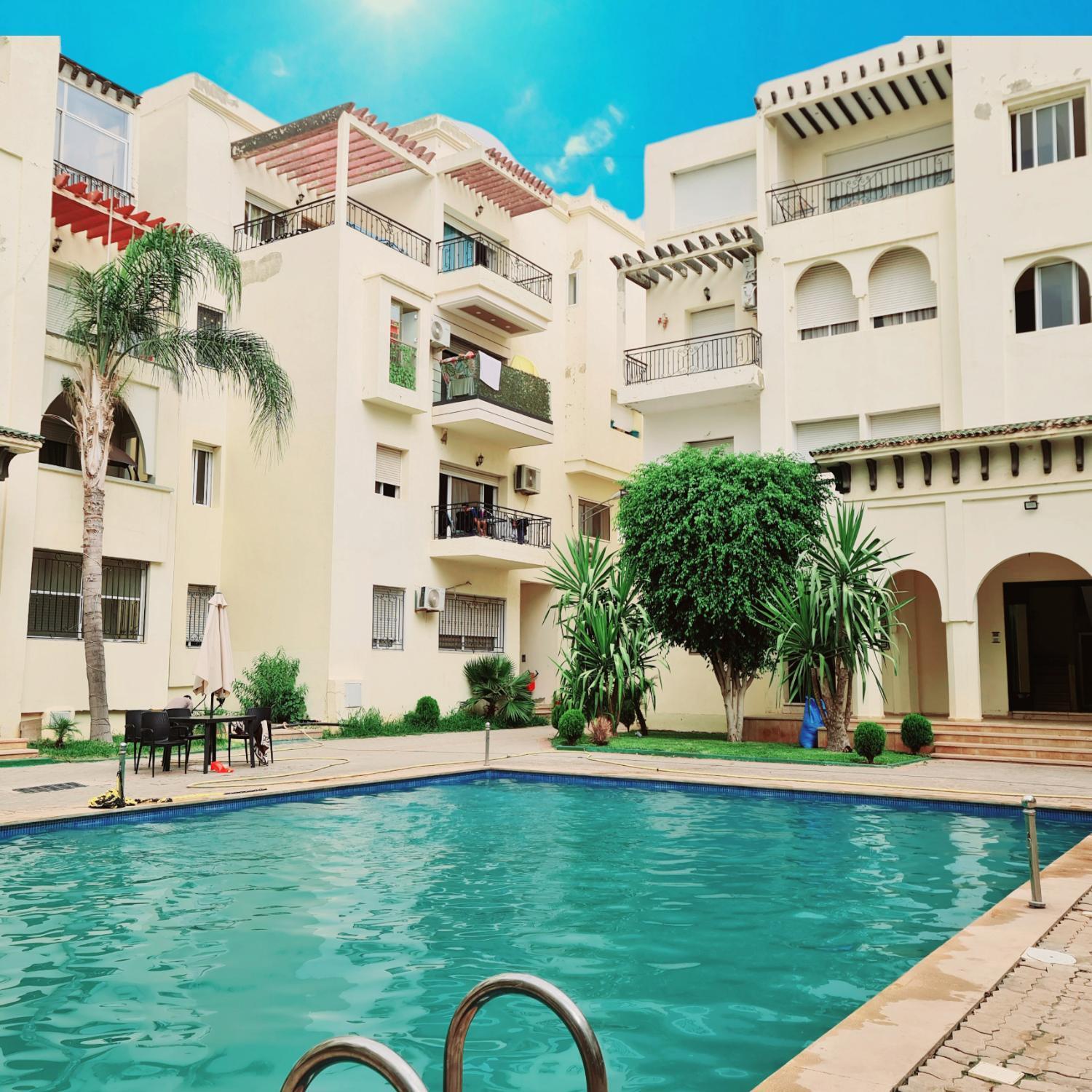 Fes Urban Apartment - Urban Elegance With Garden And Pool Access Exterior photo
